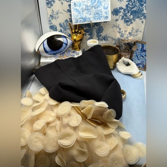 🆕 BRONX & BANCO 🧿 NWOT Harper Strapless Beige and Black Gown, Sz XS US 2 - Picture 12 of 15